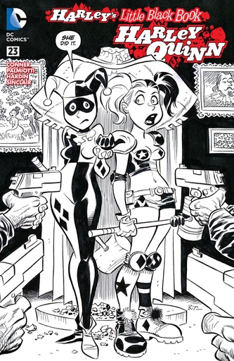 Harley Quinn #23 (Harley's Little Black Book B&W Unbagged Variant)