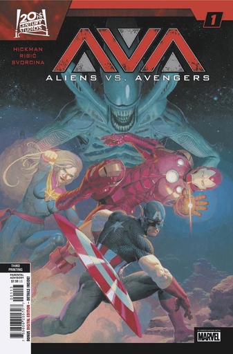 [DEC247051] Aliens vs. Avengers #1 of 4 (3rd Printing Esad Ribic Variant)