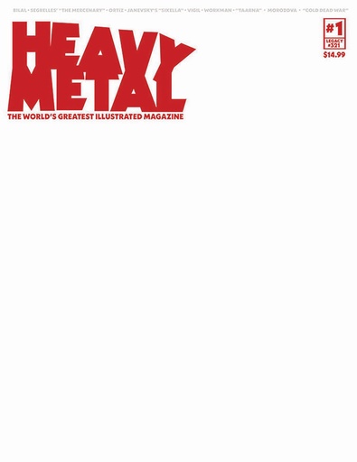 [FEB251679] Heavy Metal Magazine #1 (Cover F Blank Sketch Variant)