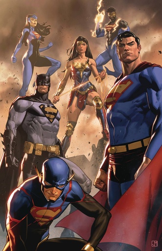 [MAR253038] Justice League Unlimited #7 (Cover E Jorge Molina Supersmash-Up Card Stock Variant)