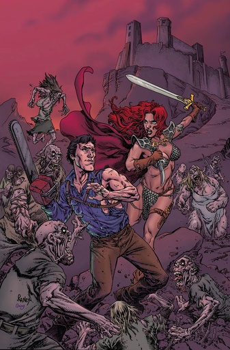 [MAR250045] Red Sonja vs. The Army of Darkness #2 (Cover E Tom Raney Metal Premium Variant)
