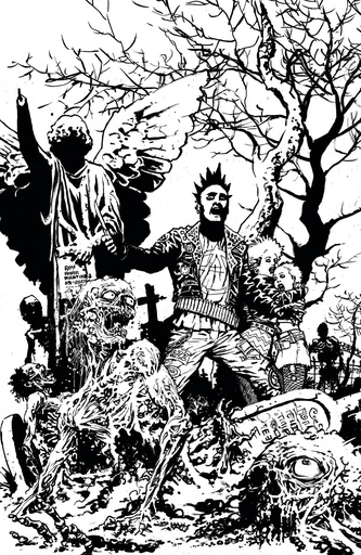 [FEB251321] Return of the Living Dead #4 (Cover E Roy Alan Martinez B&W Limited Variant)