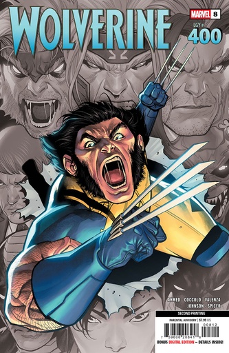 [MAR257330] Wolverine #8 (2nd Printing Martin Coccolo Variant)
