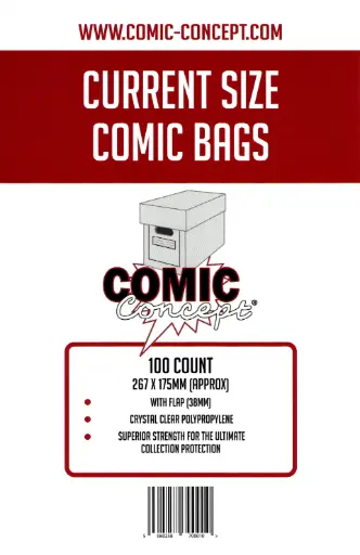 [CARCON001] Comic Concept - Current Size Comic Bags (100 pack)