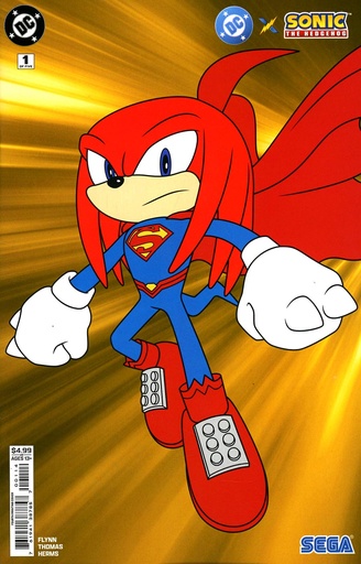 [MAY257234] DC x Sonic the Hedgehog #1 of 5 (4th Printing Superman Knuckles Card Stock Variant)