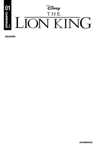 [SEP252074] The Lion King #1 (Cover E Blank Authentix Variant)