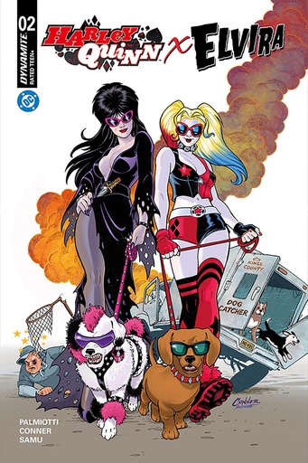 [SEP252047] Harley Quinn X Elvira #2 (Cover E Amanda Conner Dogs Foil Variant)