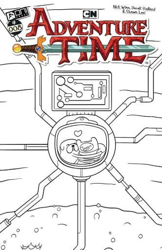 [OCT251368] Adventure Time #8 (1:50 Nick Winn B&W Variant)