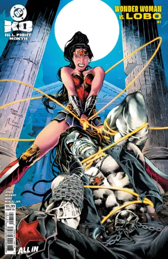 [OCT250709] DC K.O: Wonder Woman vs. Lobo #1 (Cover E Eddy Barrows Card Stock Variant)