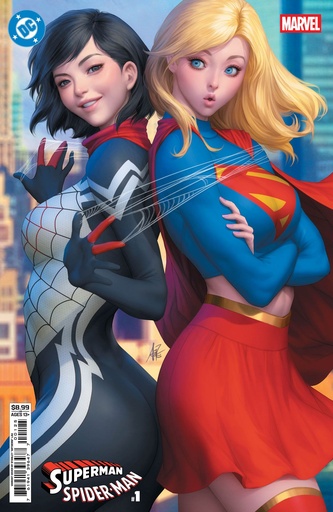 DC/Marvel: Superman/Spider-Man #1 (Cover M Stanley Artgerm Lau Supergirl & Silk Card Stock Variant)