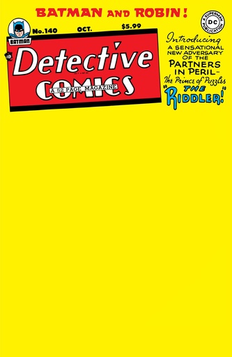 [JUL239467] Detective Comics #140 (Facsimile Edition Cover B Blank Card Stock Variant)
