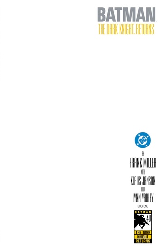 [DEC250546] Batman: The Dark Knight Returns #1 (Facsimile Edition Cover E Blank Card Stock Variant)