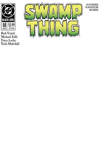 Swamp Thing 1989 #1 of 4 (Cover C Blank Card Stock Variant)