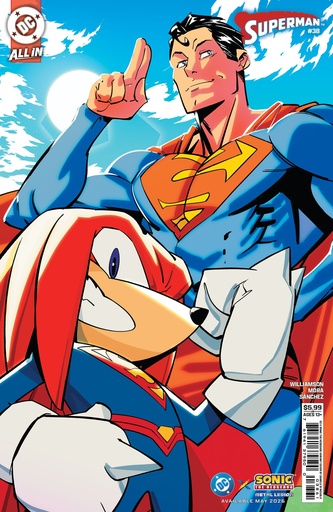 [MAR260502] Superman #38 (Cover F Daniele Di Nicuolo DC x Sonic The Hedgehog Card Stock Variant)