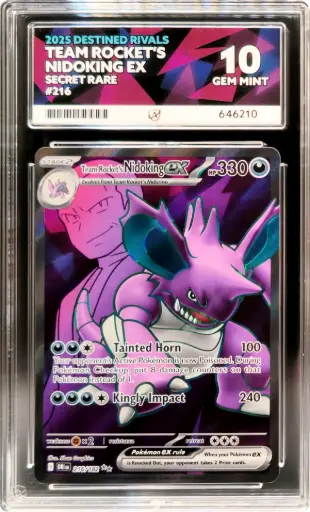 [ACE646210] ACE10 Team Rocket's Nidoking ex 216/182 - Secret Rare (2025 Pokémon - Scarlet & Violet: Destined Rivals #646210)