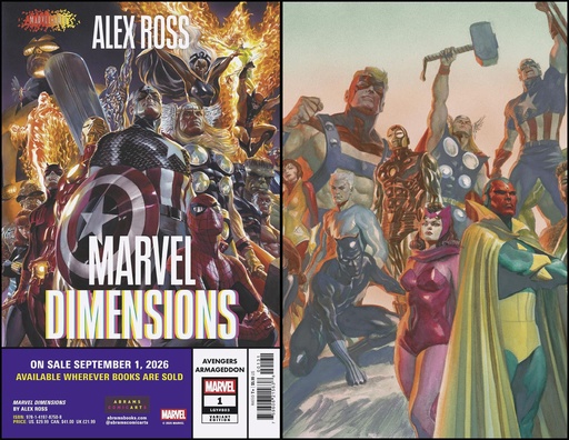 [MAR260046] Avengers: Armageddon #1 (Alex Ross Marvel Dimensions Polybag Variant w/ MTG Card)