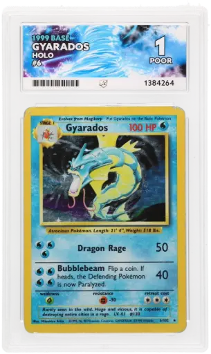 [ACE1384264] ACE1 Gyarados 6/102 - Rare Holo (1999 Pokémon - Base Set #1384264)