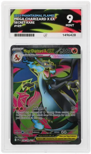 [ACE1496428] ACE9 Mega Charizard X ex 109/217 - Secret Rare (2026 Pokémon - Mega Evolution: Ascended Heroes #1496428)