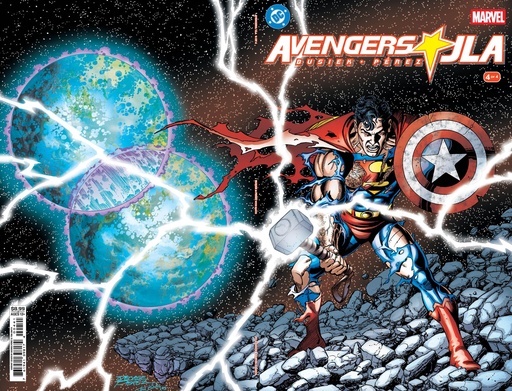 [JUN260384] Avengers/JLA #4 (Facsimile Edition Cover D George Perez Wraparound Foil Variant)