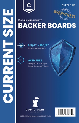 [SUP000115] Comicare - Current Size Backing Boards (100 pack)