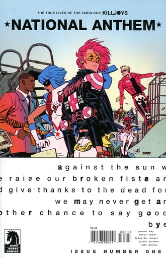 [AUG200382] True Lives of the Fabulous Killjoys: National Anthem #1 (Cover A Romero)